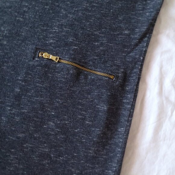 Gap Navy Sweatshirt Long Sleeve Sweatshirt Tunic Dress Heathered Navy Dark Blue - Picture 4 of 7